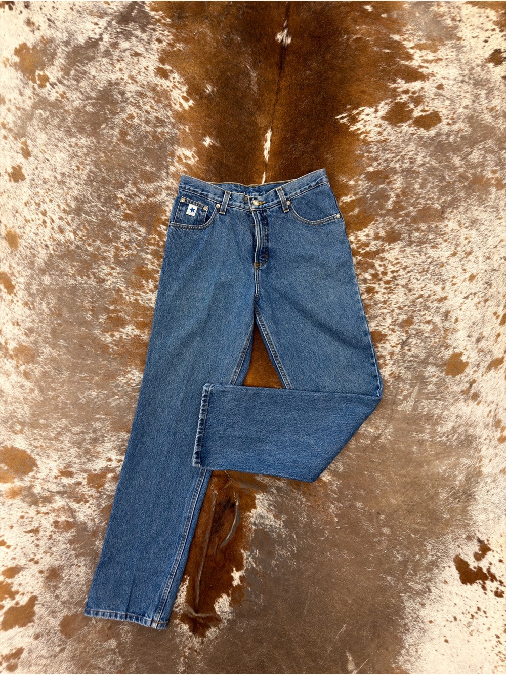 Vintage Rockies Straight-Leg womanβs Jeans in Medium Blue